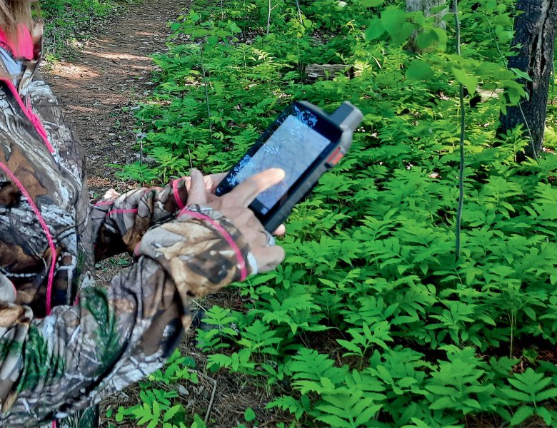 Une personne utilisant un GPS