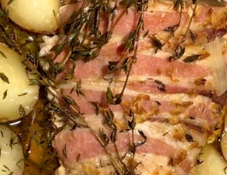 Poitrines de dindon fondantes au bacon et sirop d'érable